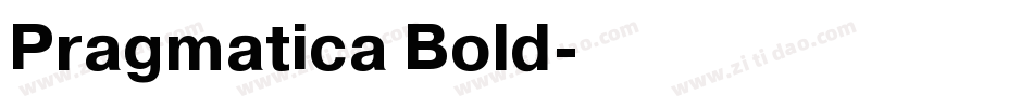 Pragmatica Bold字体转换